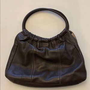 Vintage Ann Taylor Loft Brown Leather Hand Bag